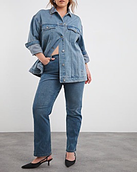 24/7 Western Blue Straight Leg Jeans