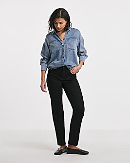 Black 24/7 Straight Leg Jeans