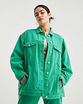 Green Boyfriend Denim Jacket