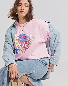 Pink Beach Boys License T-Shirt