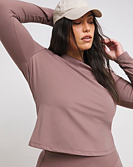 SB3 Active Mocha Long Sleeve Top with Thumbholes