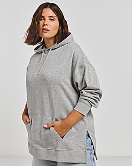 Grey Marl Core Oversized Hoodie