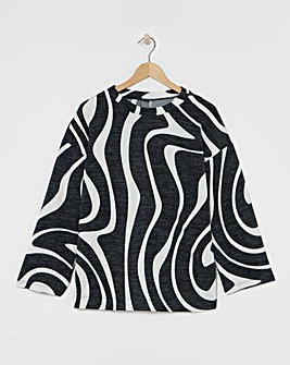 Mono Print Soft Touch Printed Top