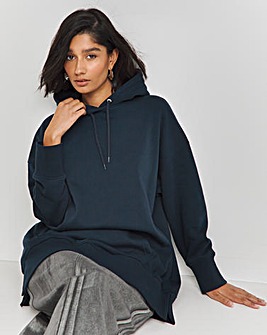 Midnight Blue Extreme Longline Hoodie