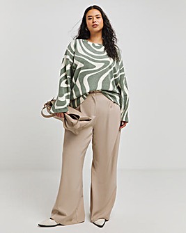 Sage Print Soft Touch Printed Top