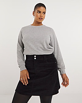 Black Cord Mini Skirt