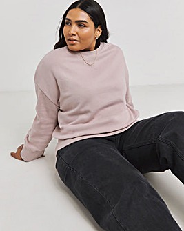 Dusty Pink Wide Cuff Sweatshirt