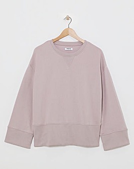 Dusty Pink Wide Cuff Sweatshirt