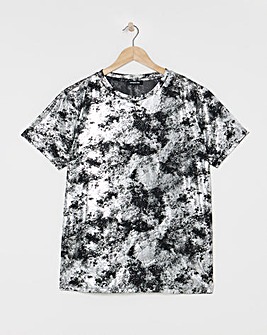 Black & Silver Metallic Mesh T-Shirt