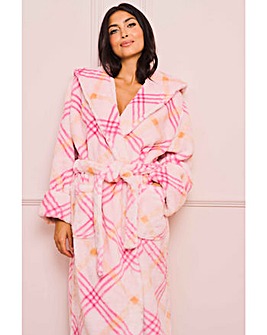 Jim Jam The Label Fleece Check Dressing Gown