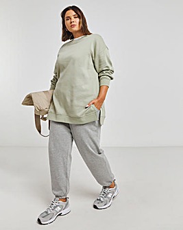 Dusty Sage Side Split Sweatshirt Tunic