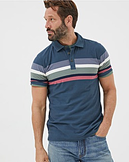 Fatface Short Sleeve Perranporth Chest Stripe Polo