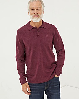 FatFace Long Sleeve Knit Polo