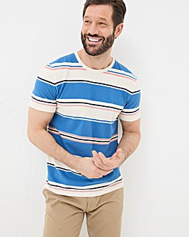 FatFace Pique Stripe T-Shirt