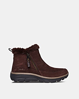 Skechers Easy Going Zip Fur Trimmed Boots Standard Fit