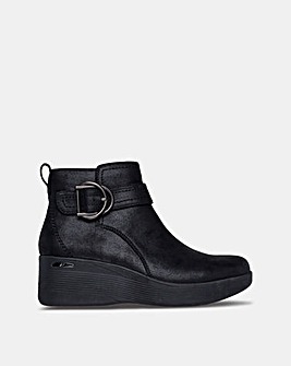 Skechers Wedged Buckle Ankle Boot Standard Fit