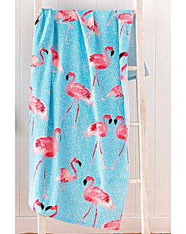 Catherine Lansfield Flamingo Beach Towel