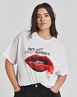 White Red Hot Chilli Peppers License T-Shirt