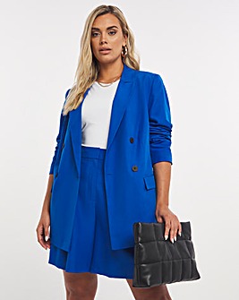 Simply Be Cobalt Double Breasted Blazer