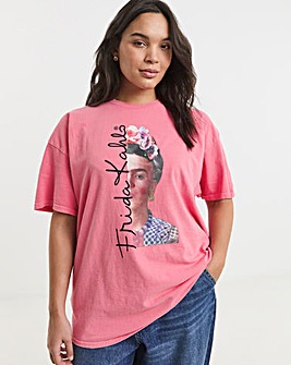 Pink Frida Kahlo License T-Shirt