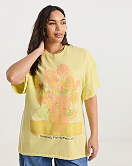 Washed Yellow Van Gogh License T-Shirt
