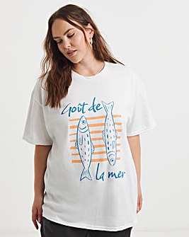 White Sardines Slogan T-Shirt