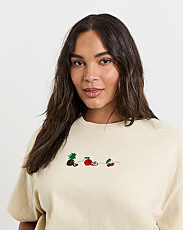 Fruit Embroidered T-Shirt