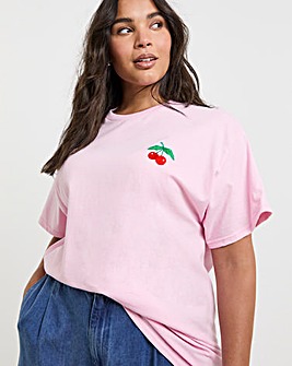 Cherry Embroidered T-Shirt