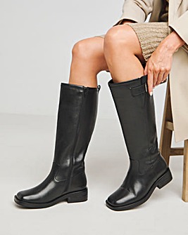 Winona Smart Leather Riding Boots Extra Wide EEE Fit Curvy Calf