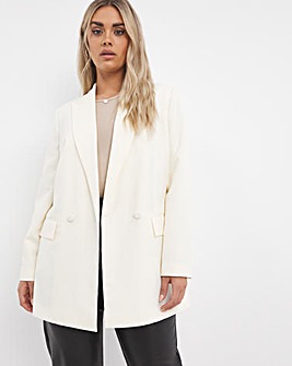 Simply Be Cream Charlie Relaxed Blazer