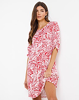 Ruched Sleeve Swing Dress