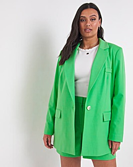 Simply Be Green Billie Oversized Tailored Blazer