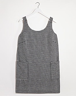 Houndstooth Pocket Front Pinafore
