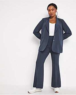 Tailored Seam Front Flared Trousers
