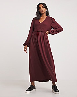 Soft Touch Shirred Waisted Jersey Dress