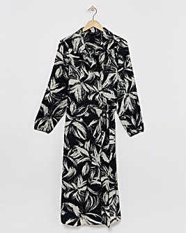 Satin Dobby Floral Wrap Dress