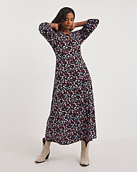Soft Touch Jersey Midi Tea Dress