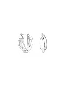 Jon Richard Polished Interlocking Hoops