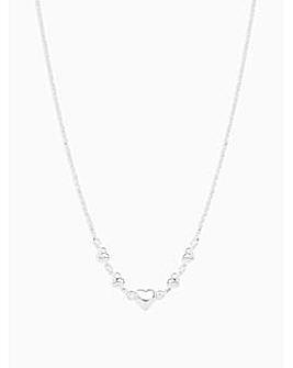 Simply Silver 925 Puffed Heart Necklace