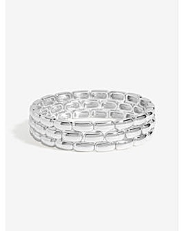 Jon Richard Polished Chain Stretch Bracelet