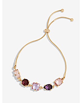 Mood Gold Purple Toggle Bracelet