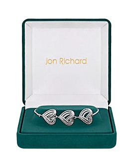 Jon Richard Rhodium Heart Bracelet