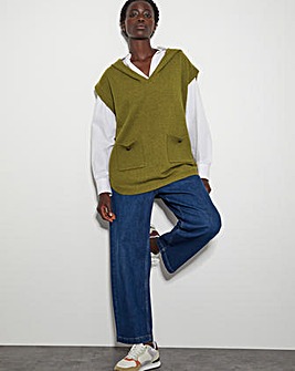 Monsoon Hooded V-Neck Sweater Vest