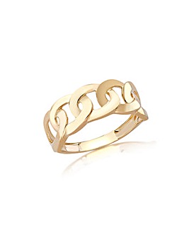 9ct Gold Curb Chain Style Ring