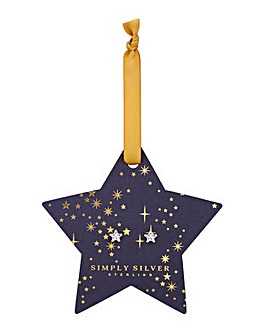 Simply Silver Star Studs - Hanging Star