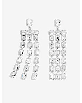 Mood Crystal Mirror Statement Earrings