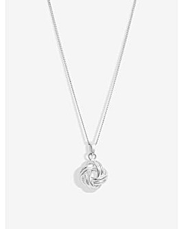 Simply Silver Polished Knotted Pendant