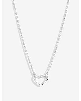 Simply Silver Open Heart Necklace