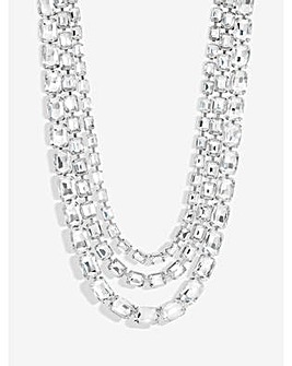 Mood Crystal Mirror Layered Necklace