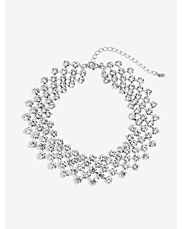 Mood Crystal Round Cage Choker Necklace